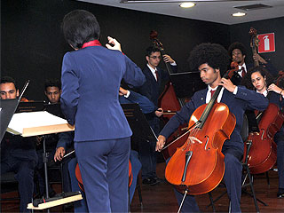 Orquestra Jovem e o Coral Infantojuvenil do Tribunal de Justiça de Minas Gerais (TJMG) se apresentaram para familiares, desembargadores e servidores da instituição