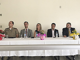 A cerimônia contou com representantes do Ministério Público, da Defensoria Pública, da OAB, das Polícias Civil e Militar de Minas Gerais