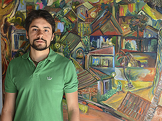 As obras de Arthur Ribeiro registram a interação do artista com a natureza