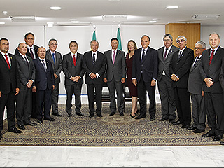 Presidentes de Tribunais de Justiça foram recebidos pelo presidente Michel Temer