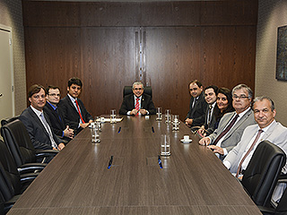 Os oito magistrados foram recebidos pela Presidência do TJMG na quarta-feira