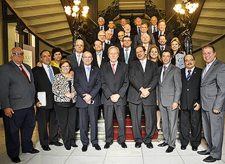 Participantes do 102º Encontro de Colégio de Presidentes que foram prestigiados pela presença do presidente do CNJ, ministro Ricardo Lewandowski