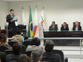 A solenidade de inauguração foi conduzida pelo presidente do TJMG, desembargador Pedro Bitencourt Marcondes