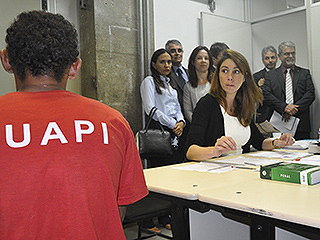 Durante a tarde, juízes e servidores das comarcas que estão implantando a audiência de custódia participaram de um treinamento no Fórum Lafayette