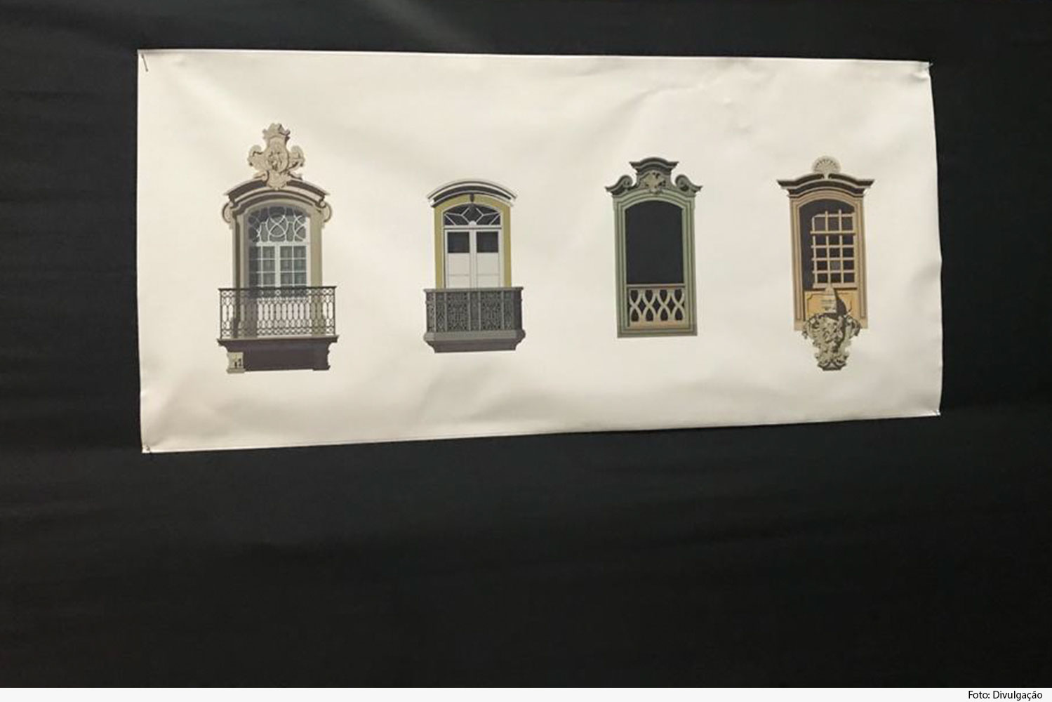 Quadro mostra diferentes tipos de janelas de Mariana