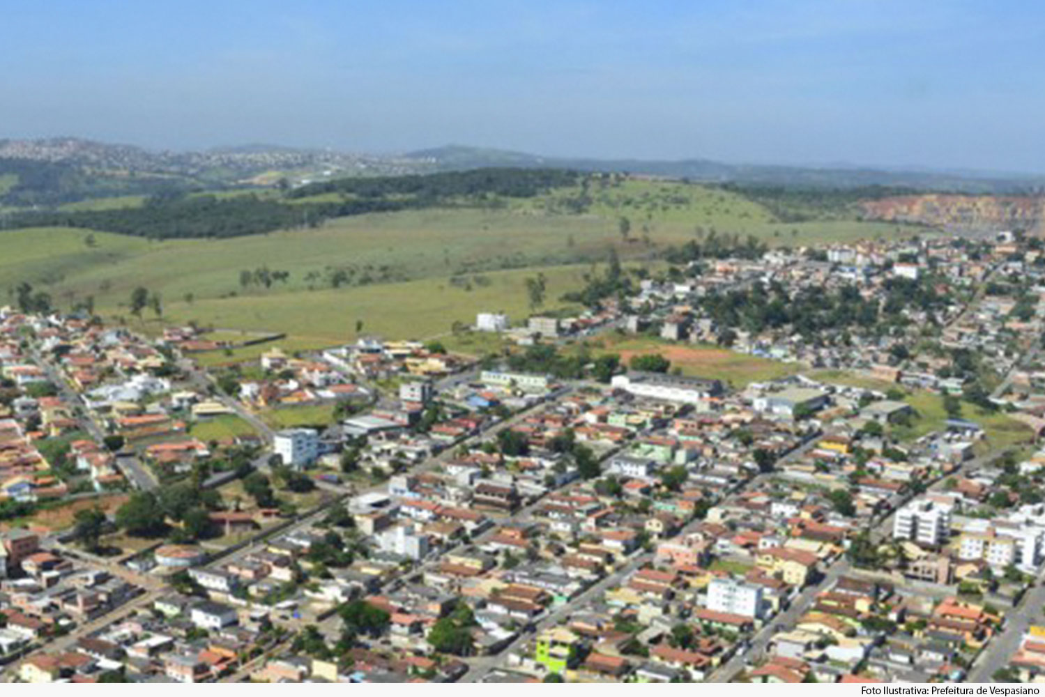 Vista urbana aérea de Vespasiano