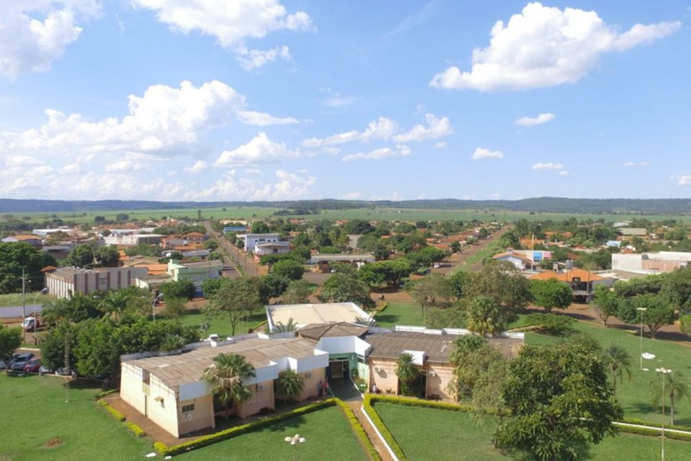 Vista aérea de Cachoeira Dourada