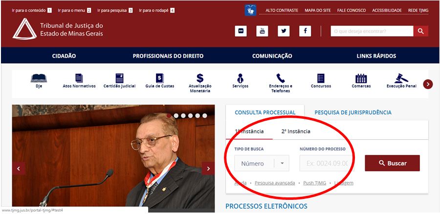 Consultar ao andamento processo físico