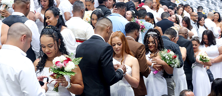 TJMG e Instituto Galo promovem mutirão de casamento na Arena MRV para 108 casais