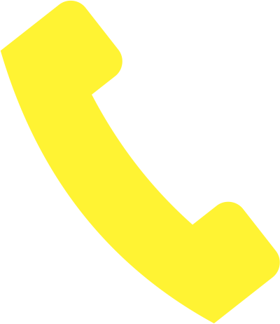 Ícone do telefone em amarelo sobre fundo branco